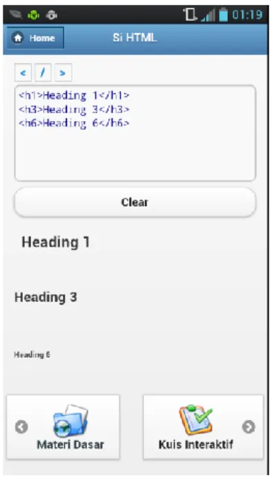 Fig. 5.  Interactive HTML Editor 