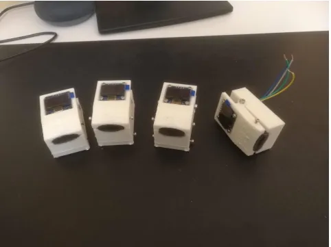 Figure 2: The four pulsoximeters at final stages of production 