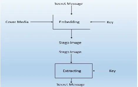 Figure 4. Process of steganography 