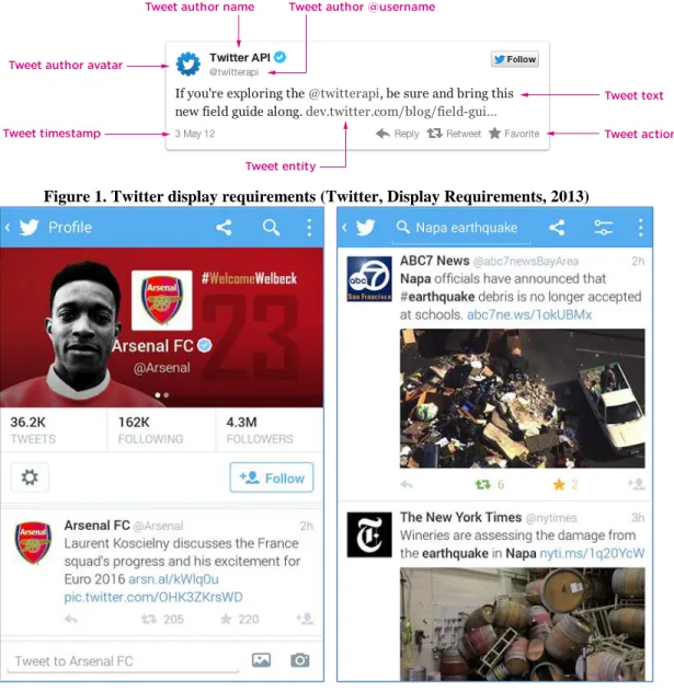 Figure 1. Twitter display requirements (Twitter, Display Requirements, 2013) 