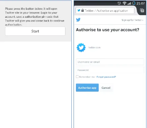 Figure 9. First and second steps of authorization 