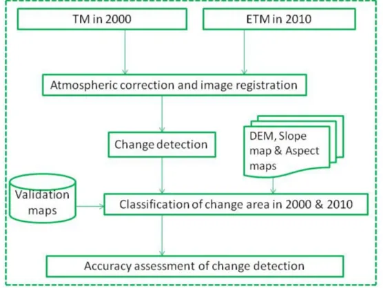 Figure 2.  A flowchart of the processes of Detection After Classification (DAC) technique for image analysis