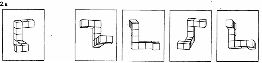 Figure 3. An item of the Mental Rotation Test used in the first pre-test. Participants are to indicate 