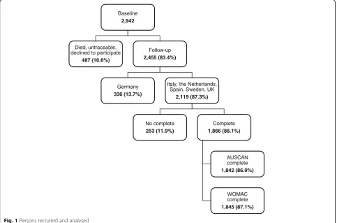 Fig. 1 Persons recruited and analysed