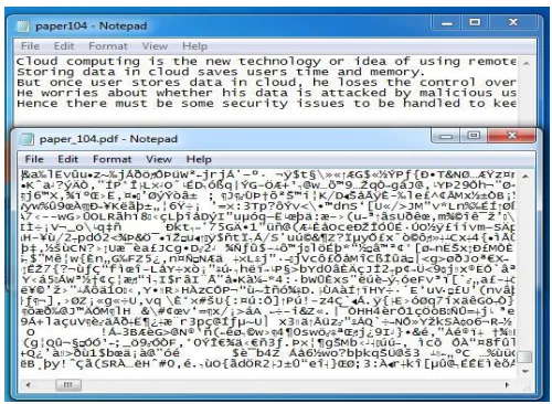 Figure 4 : Sample of Encrypted File 