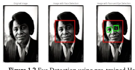 Figure 1.1 Face Detection using Haar Cascasde 