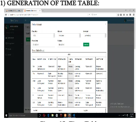 Figure 12. Time Table 
