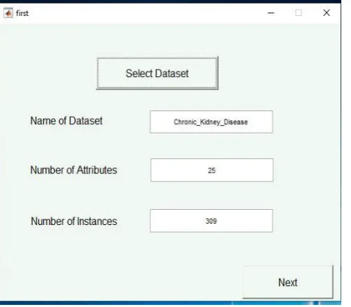 Figure 3.13 : After selecting the dataset 