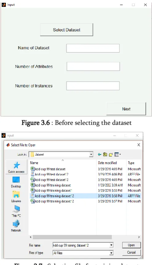 Figure 3.7 : Selecting file for training dataset 