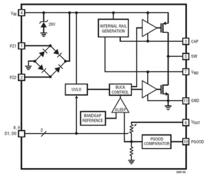 Figure 3. Block diagram of the LT3588-1 IC (Courtesy of Linear Technologies) 