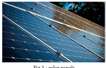 Fig 1 : solar panels 