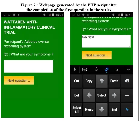 Figure 7 : Webpage generated by the PHP script after 