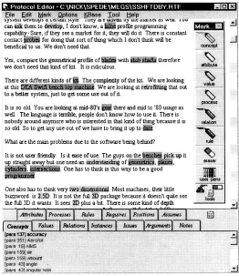 Figure 2. Screen shot from the PC-PACK Protocol Editor