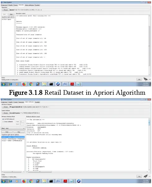 Figure 3.1.9 Retail Dataset in WD-FIM Algorithm 