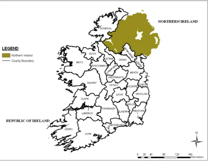 Fig. 1. Electricity Distribution Counties (EDCs) in the Republic of Ireland.