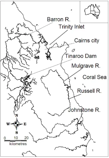 Figure 1. Study areas in north Queensland 