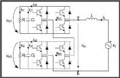 Fig. 2.19  Single-phase two cell multilevel cascade H-Bridge converter[.[ S. Vazquez, 2008] 