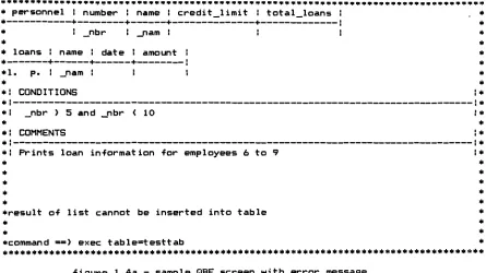 figure 1.4a-sample QBEscreenwith error