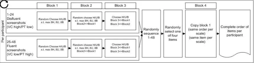Figure 6. Visualization of the randomization and selection of stimuli. 