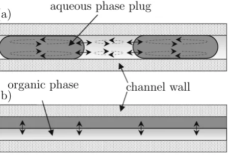 Figure 1.2: (a) segmented ﬂow and laminar circulations. (b) parallel or stratiﬁed ﬂow