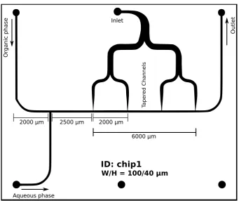 Table 2.1: Dimensions of used microﬂuidic chips