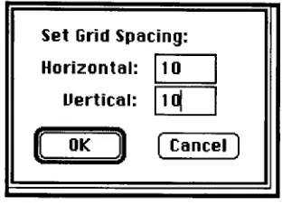 Figure 3.9- Grid Dialog Box