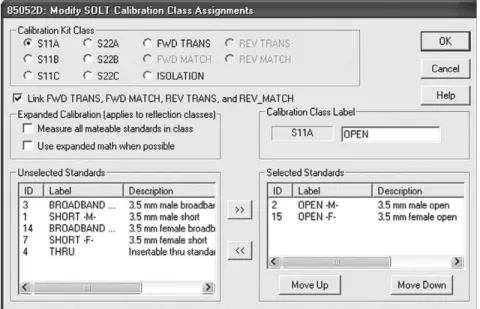Figure 12: PNA’s cal kit editor modify SOLT class screen for 85052D kit