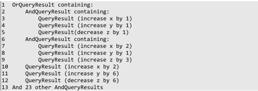Figure 3.2.2.2 Example query system result 