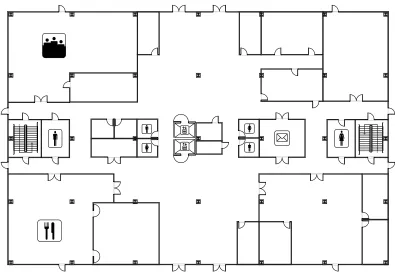 Figure 2.4 Floor plan of floors 2–4. 