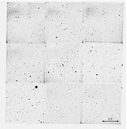 Figure 2.3 Cl 0024 KS-band mosaic obtained with WIRC on the Palomar 200” tele-scope. The cluster core is visible as the overdensity of objects in the central pointing.