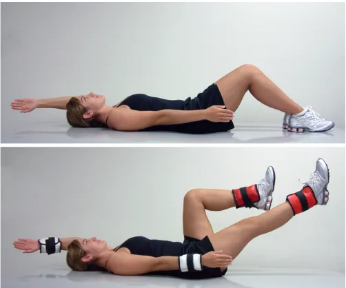 Figure 3Mat and Upright Therapeutic ExercisesMat and Upright Therapeutic Exercises. Examples of the easiest (top) and most challenging (bottom) exercises from the "abdominal progression" of the mat and upright program of therapeutic exercises.