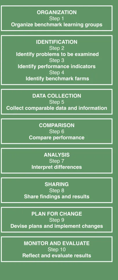 Figure 2  The ten basic  steps in the  benchmarking  process 