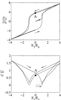 Figure 3-2:  Self-consistent model estimates of the electrical displacement (top) and the �