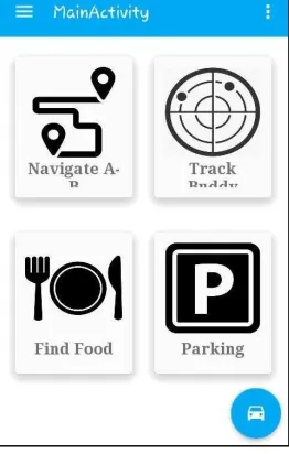 Fig. 3. List of various food places and its location  