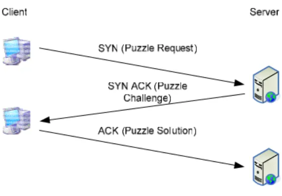 Figure 3-1: Client-Server interaction in pTCP 