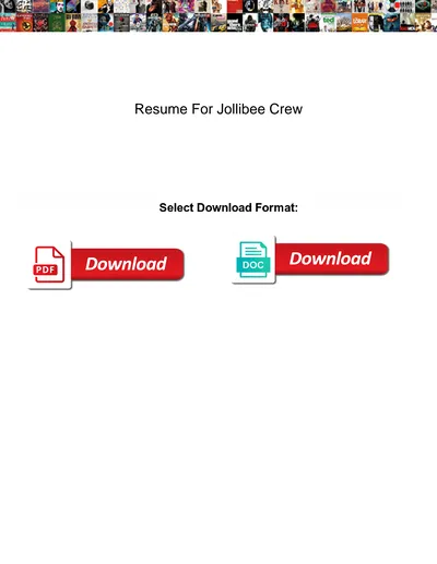 jollibee crew sample resume for service crew with no experience