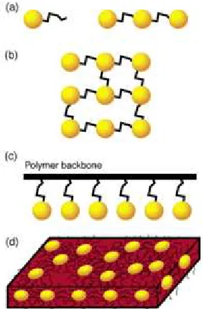 Fig. 8: With molecular tethers to link them together, quantum dot become the building blocks of nanostructures