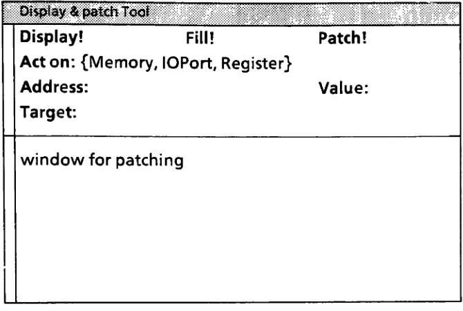 Figure 7. Display & patch Tool window