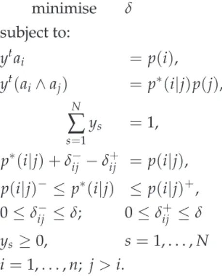 Table 9: Conditional Probabilities
