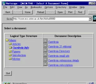 Figure 3 : The MCMTNG Select A Document Process