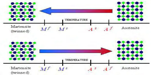 Figure 2.1: One way effect of Nitinol 