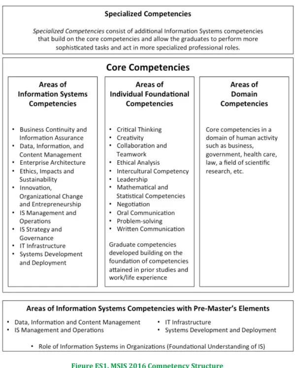 Figure	ES1.	MSIS	2016	Competency	Structure