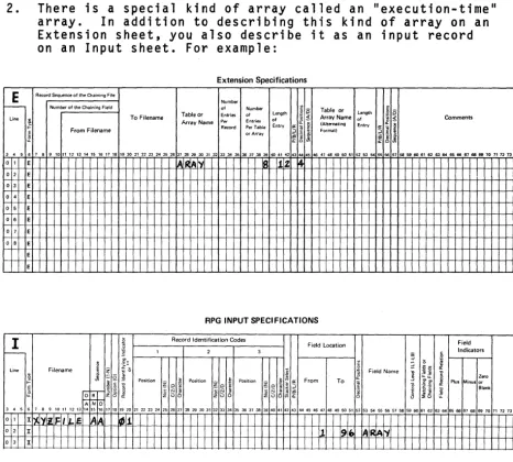 Table or Array Name 