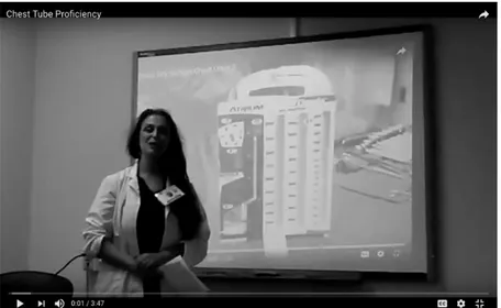 Figure 13. Professor Marcus’ Video Presentation on Chest Tube Proficiency. Taken from: Marcus, J