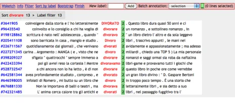 Fig. 2: example of sample annotation for pattern 2 of divorare - SkE 