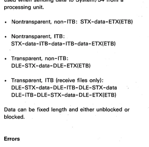 table to a BSC file, expect an end-of-file condition 