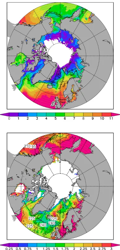 Figure 1. Time mean ( o C, upper panel) and climatological monthly Pathfinder SST variability  (lower panel)