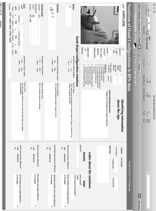 Figure 2: Screenshot of an example record in database 
