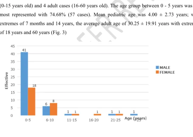 Fig 3. Distribution of patients by age  3.3. Patient distribution by tumor localization 