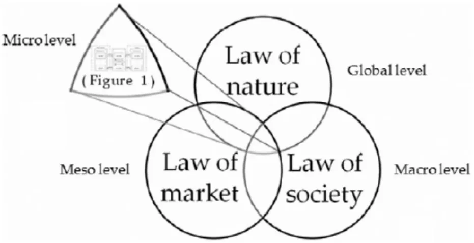 Figure 1. Micro/Meso/Macro/Global-level drivers for CR (Heikkurinen, 2010) 